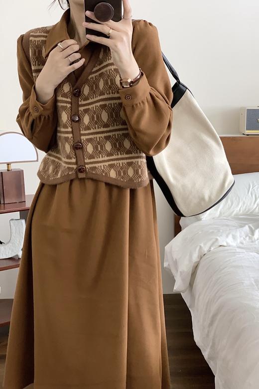 L.Fleuri 复古时髦马甲连衣裙套装 17539 商品图5