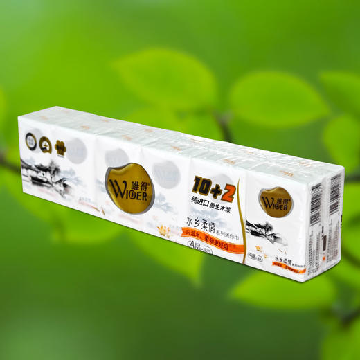 桂柳~【水乡柔情】随身装纸巾~10包/条 商品图1