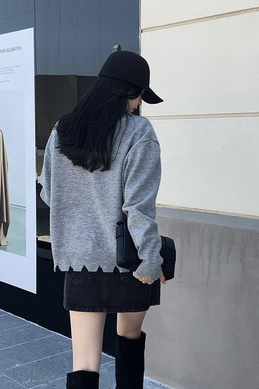 Kai & Kiera 不规则拼接衬衫做旧上衣 17816 商品图4