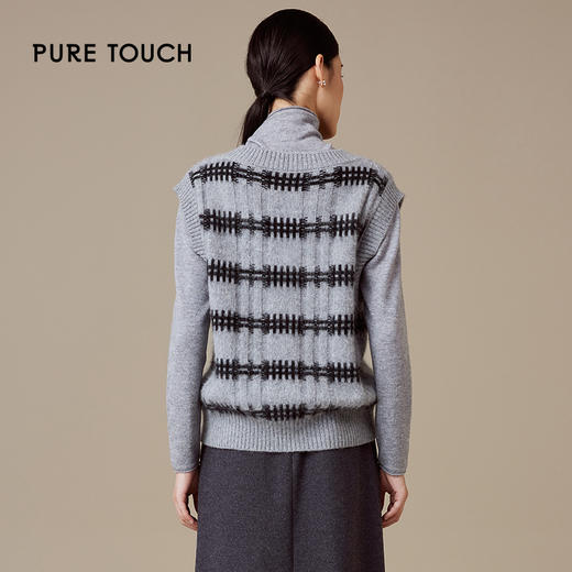 pure touch女士柔软保暖兔毛针织背心1345244418 商品图2