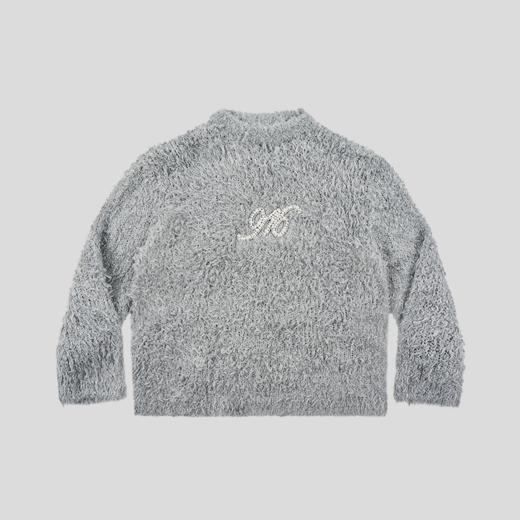 GOODBAI 916 仿珍珠绣长毛overisize套头圆领毛衣 商品图2