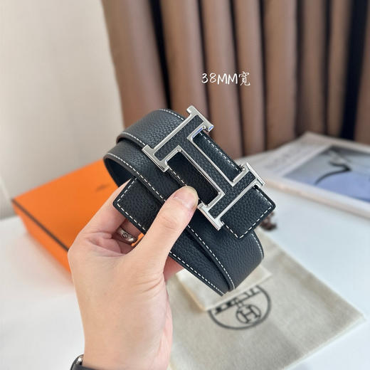 秋冬特惠💰340【爱马仕】男士腰带 H双面进口皮 BELT BUCKLE & REVERSIBLE LEATHER STRAP 带身宽3.8cm 商品图2