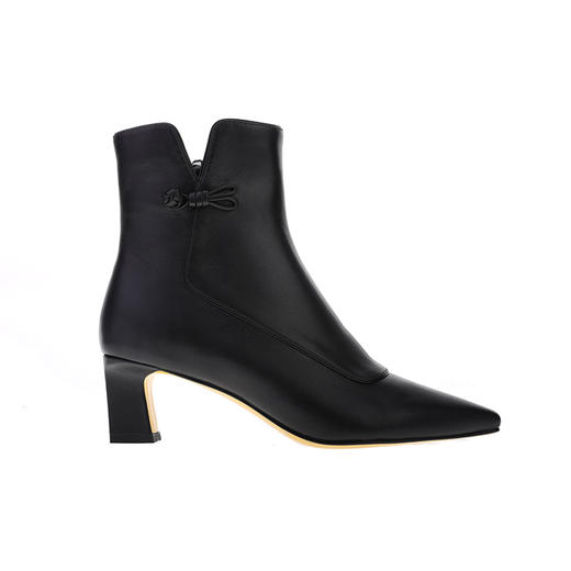 sheme精致手工盘扣点缀 新中式女士短靴 通勤商务 可定制 商品图0