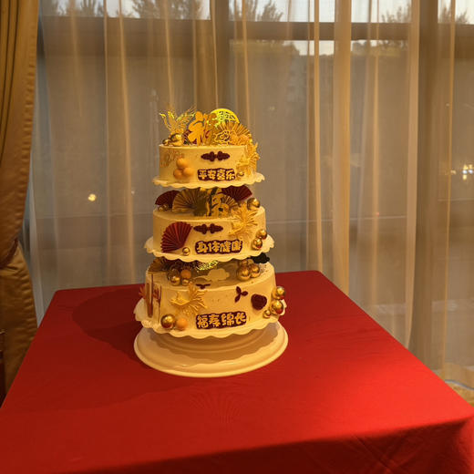 三层祝寿蛋糕 商品图2