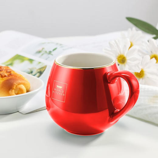 康宁马克杯咖啡杯300ml红色绿色 商品图0