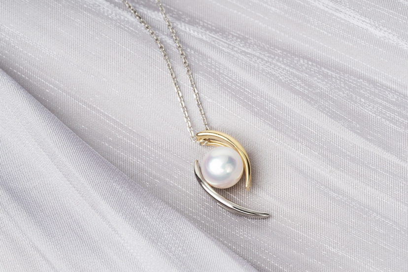 「眼」Akoya珍珠14k项链