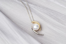 「眼」Akoya珍珠14k项链