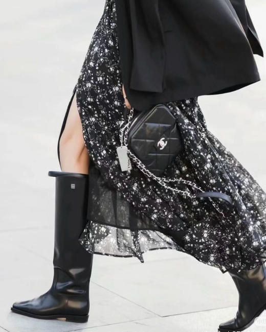 现货 THS-限时  TOT家 暗黑大女主方头长筒骑士靴 2色 BZ1213 商品图0