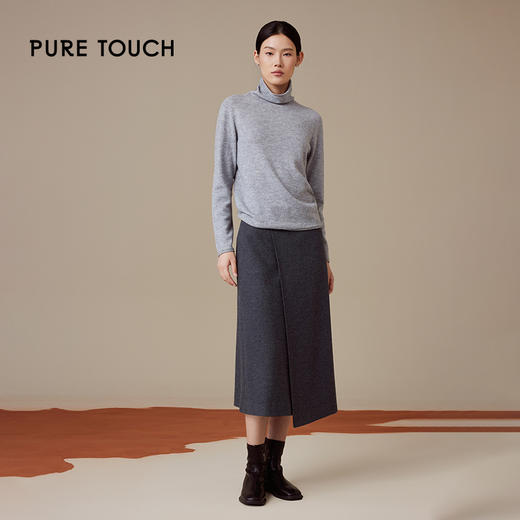 pure touch女士绵羊毛简约设计感半裙1350244414 商品图1