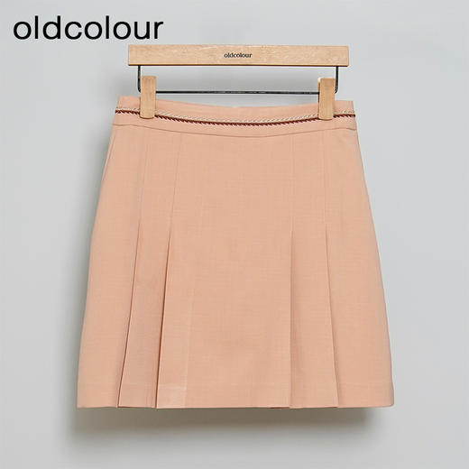 oldcolour春秋款气质百搭小清新高腰百褶短裙女DN13061011 商品图0