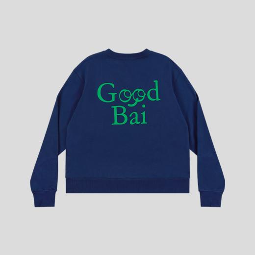 GOODBAI 表情logo 印花圆领长袖卫衣 商品图4