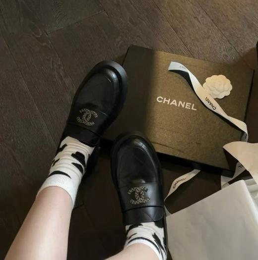 买手渠道  菱格皮穿链厚底乐福鞋  超轻发泡大底 商品图1