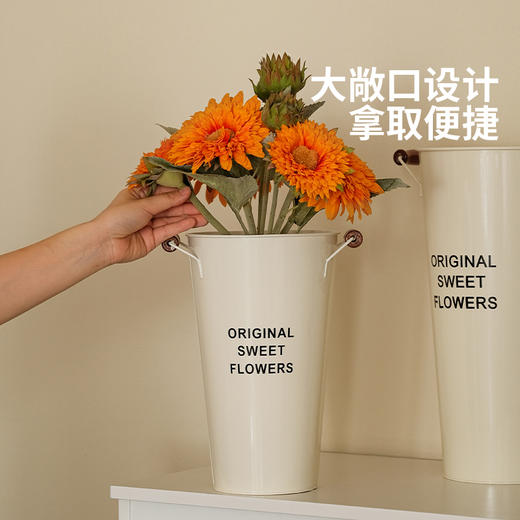 摩登主妇鲜花桶花盆客厅北欧创意家居装饰落地花艺插花花瓶干花桶 商品图4