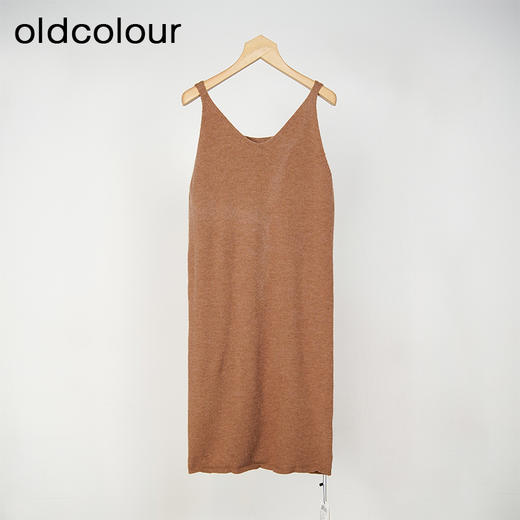 oldcolour春秋款气质宽松显瘦吊带针织连衣裙女DM39106158 商品图1
