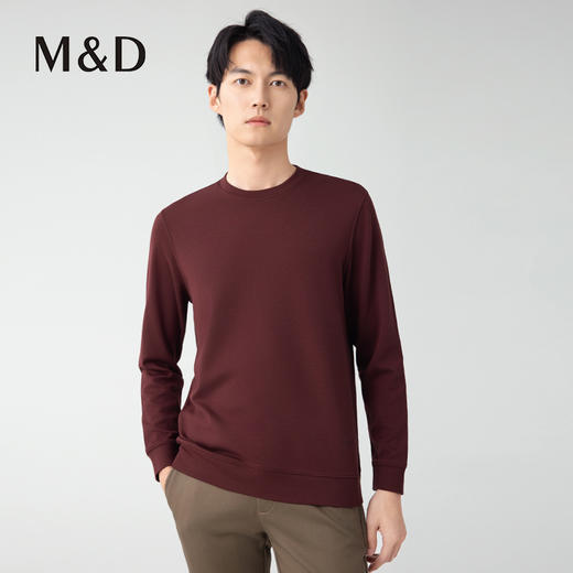 【名盾】秋冬保暖圆领卫衣，有型不松垮，羊毛纤维柔软保暖M0CL52660B 商品图3