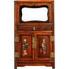 清 黄花梨百宝嵌仕女亮格柜摆件 商品缩略图5