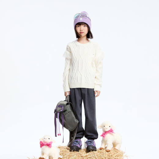 女童海岛绒保暖夹裤冬季新款安奈儿童装实体店同款AG446812 商品图3