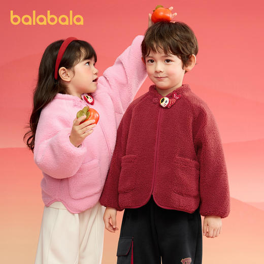 巴拉巴拉童装男童棉衣女童棉袄宝宝棉服冬装2025年拜年服毛绒外套 商品图1