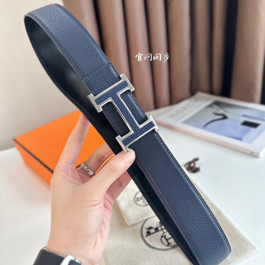 秋冬特惠💰340【爱马仕】男士腰带 H双面进口皮 BELT BUCKLE & REVERSIBLE LEATHER STRAP 带身宽3.8cm 商品图0