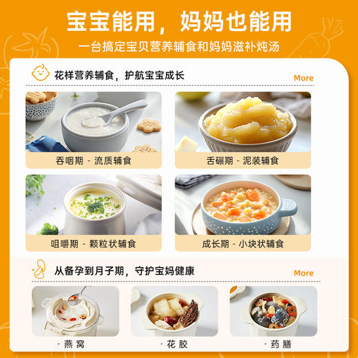BRUNO博鲁诺小饱宝婴儿辅食机蒸煮一体多功能料理机BZK-FSJ6SH01 商品图3