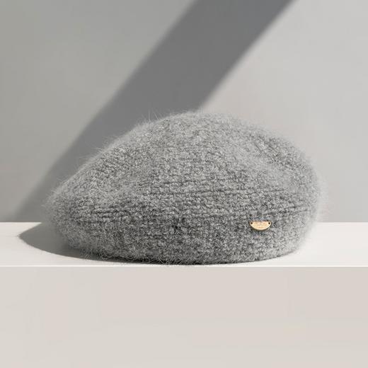 【林栖好物】复古纯色羊毛呢贝雷帽子女百搭显脸小画家帽冬新头围小慎拍 商品图0