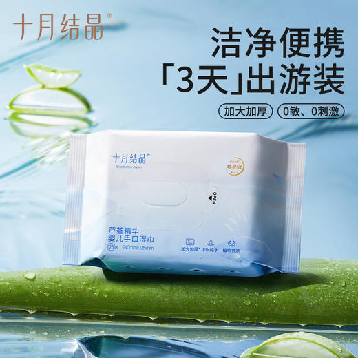 【19.9元换购】婴儿加厚小包便携装湿巾25抽*10包 商品图0