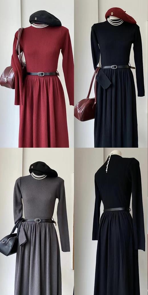 【门店同款】ENJOY冬季C-后背纽扣针织连衣裙 159797963 商品图0