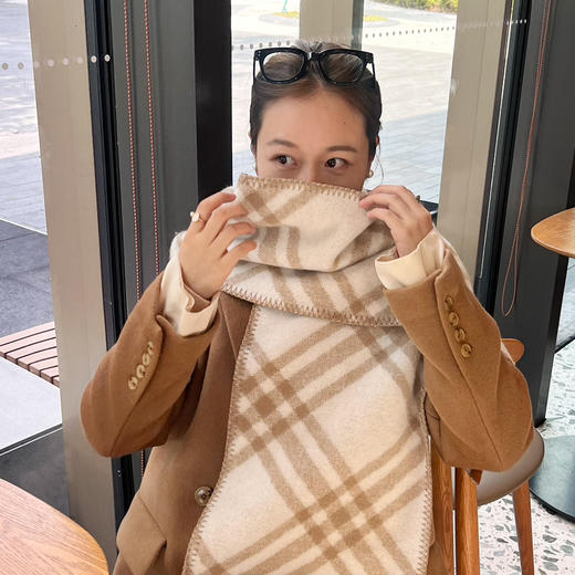 2410413   羊毛围巾 大格纹 商品图6