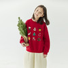棵初24年冬季新款儿童加绒卫衣圣诞节日限定女童趣味印花保暖上衣 商品缩略图2