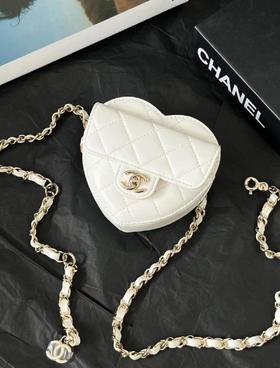 CHANEL 香奈儿 桃心心形链条肩带 爱心包 单肩鞋款