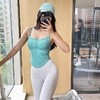跃牌【周游世界系列】2024秋冬新款螺纹细肩带固定杯运动内衣纽扣U领瑜伽内衣BR1571 商品缩略图1