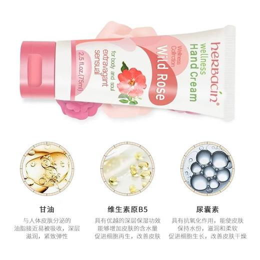 德国Herbacin好本清玫瑰护手霜20ml 商品图7