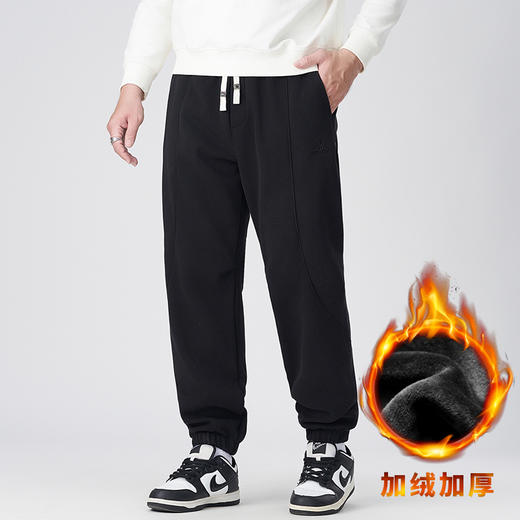 【加绒】【新款DMH】大依优型大码加绒裤休闲裤收脚口束脚加肥加大男卫裤简约百搭潮款胖子 商品图0