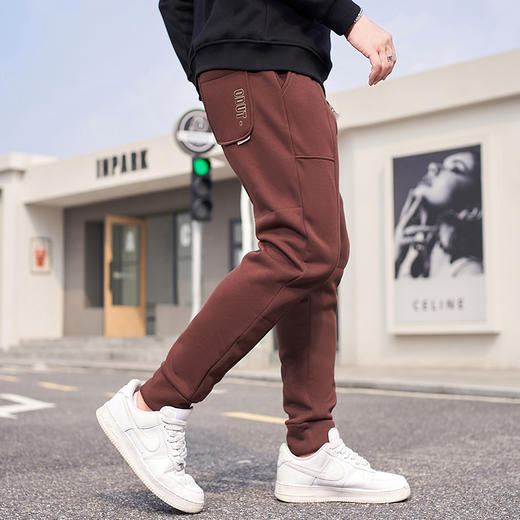 【加绒】【新款DMH】大依优型大码加绒裤休闲裤收脚口束脚加肥加大男卫裤简约百搭潮款胖子 商品图2