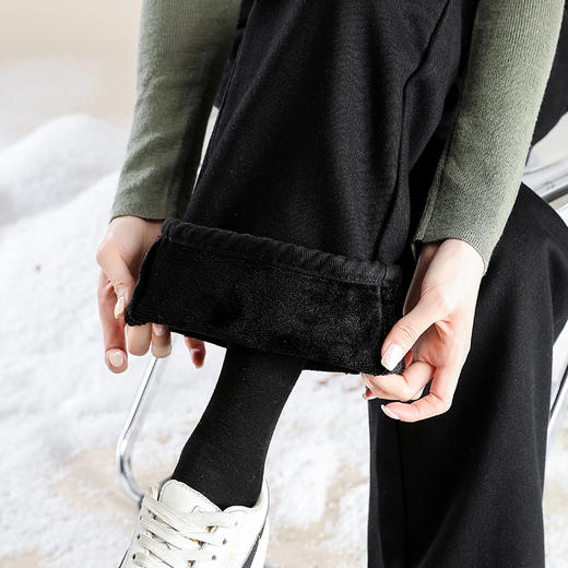 【秋冬新款加绒牛仔裤】加绒牛仔裤女秋冬新款小个子直筒长裤女款韩版大码加厚宽松阔腿裤 商品图3