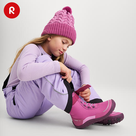 芬兰reima2024秋冬新款男女儿童大童户外裸足户外*保暖高帮靴 商品图3