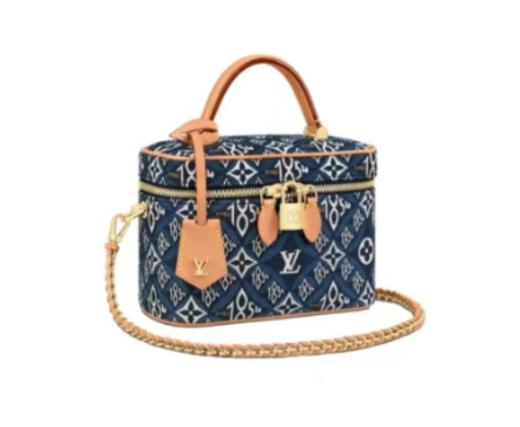 LOUIS VUITTON Vanity Since 1854 皮革 手袋化妆包手提包小号女款 蓝色 商品图0