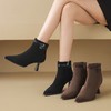 ZHR则则细跟小短靴优雅气质女靴2024新款增高加绒保暖瘦瘦靴百搭 商品缩略图6