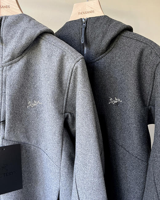 THS 10.28-限时 鸟家GAMASL男士软壳风帽拉链羊毛混纺外套 2色 AF1006 商品图4