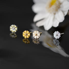 【敦煌小雏菊耳钉】小雏菊滴胶耳钉花卉小巧甜美女式耳饰品