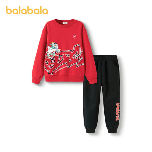 巴拉巴拉童装儿童长袖套装男童两件套2025新春装拜年服宝宝时尚潮 商品图4