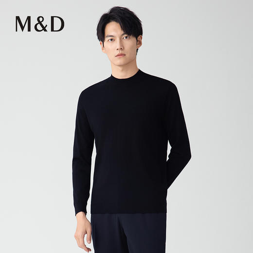 【名盾】小高领羊毛衫，黑科技可机洗，轻盈舒暖易打理M0CL08X70B 商品图2