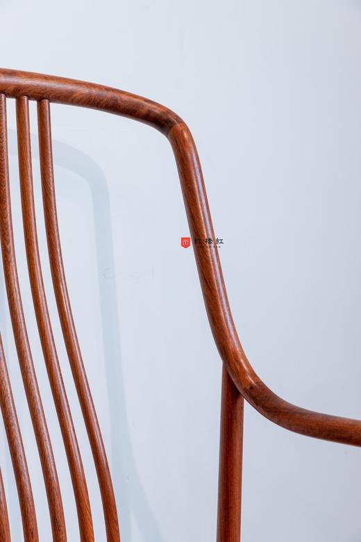 红桥红  家具严选  缅甸花梨(大果紫檀）  【嘉选梳背椅 三件套】 商品图4