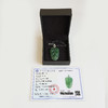 【天然正品】A货翡翠AU750白金镶天然冰种绿色叶子翡翠（金枝玉叶）吊坠项链女士现售价：4680！230924NJM17 商品缩略图1