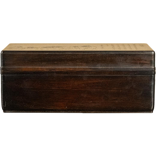 清 紫檀阴刻竹林七贤诗文盖盒 商品图5