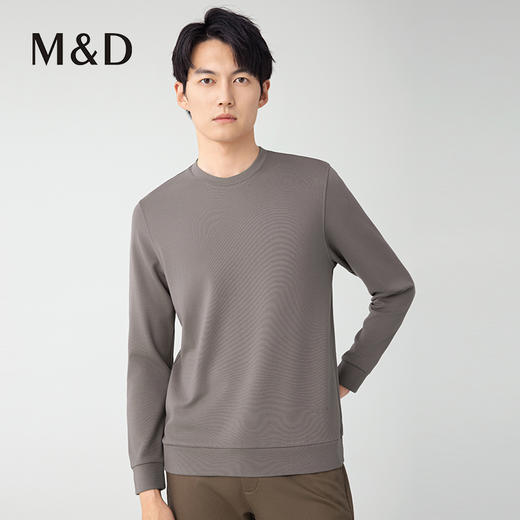 【名盾】秋冬保暖圆领卫衣，有型不松垮，羊毛纤维柔软保暖M0CL52660B 商品图1