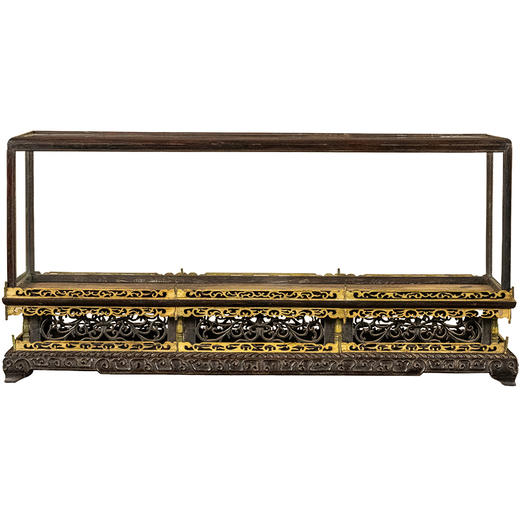 清 紫檀须弥座透雕卷草纹宝笼 商品图5