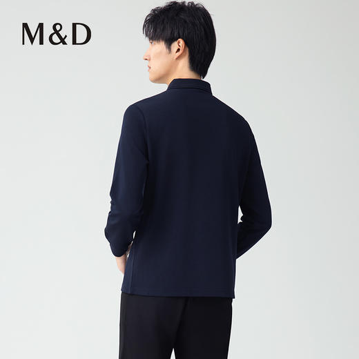 【名盾】桑蚕丝长袖Polo衫，透气舒适，平整有型M0CL11X97A 商品图3