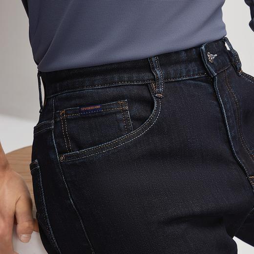 【含莱赛尔】柒牌保色洗牛仔裤男士2024秋季新款时尚百搭直筒长裤	127H72540 商品图2