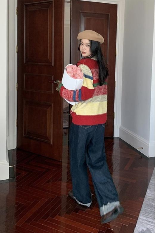 ANSUABEL 不规则彩色高领拉链针织 17798 商品图4